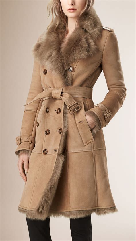 burberry london jacket hiddencroft shearling|Burberry coats for women.